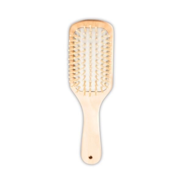 Eco Dual Bamboo Teak Light Paddle hairbrush | Square, Small